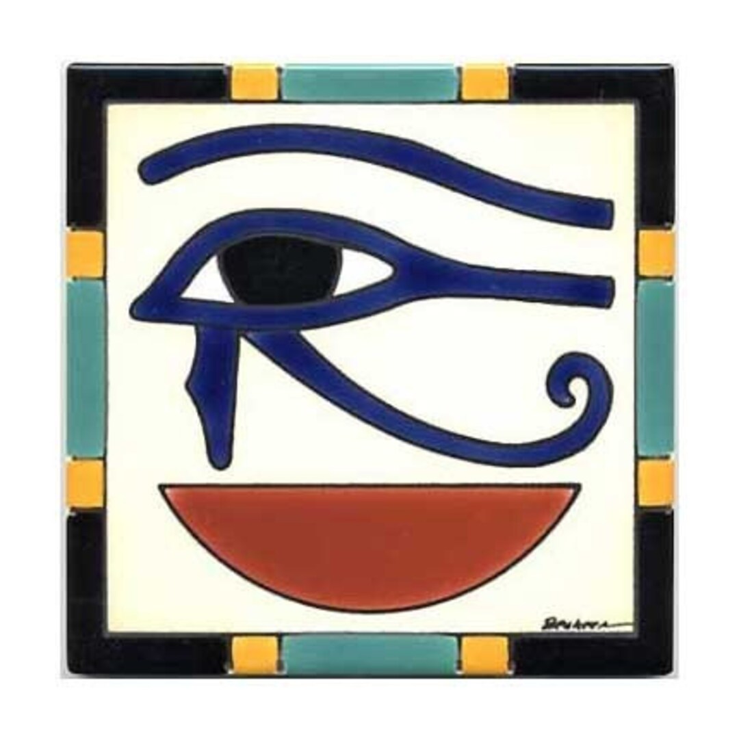 Eye of Horus for Wall Plaque, or Kitchen Backsplash Tile by Besheer Art