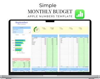 Apple Numbers Monthly Budget Template: Income & Expense Spreadsheet
