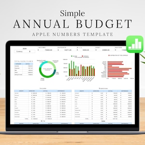Apple Numbers 年間予算テンプレート: 個人財務スプレッドシート