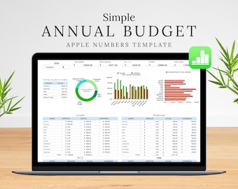 Apple Numbers Annual Budget Template: Personal Finance Spreadsheet
