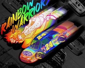 Rainbow Warriors [Agnes Tachyon x Jeff Gordon] Vinyl Decal (4"x5")