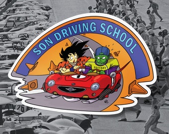 Son Driving School Vinyl Decal (4"x5.5")