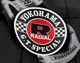 Yokohama G.T Radial Tire 3" Decal