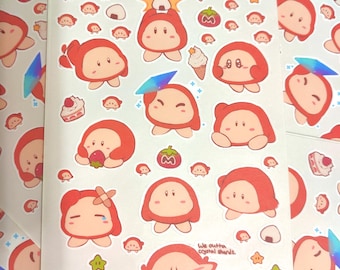 Waddle Dee Sticker Sheet - Kirby, Nintendo, Stationery, Journaling, Planner