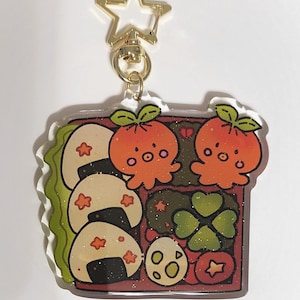 Japanese Takodog Bento Acrylic Keychain | Octopus sausage, Asian food keychain, Japanese trinket