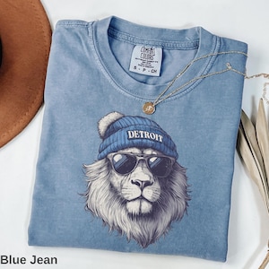 Detroit Football Women&#39;s Shirt, Comfort Colors Game Day Shirt, Vintage Detroit Mascot Football Shirt, Game Day for Women, Football Fan Gift