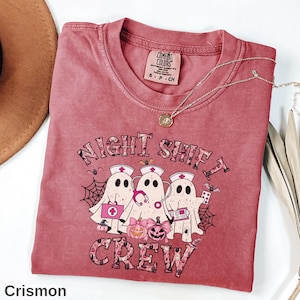 Retro Night Shift Crew Boo Shirt, Comfort Colors Retro Halloween Nurse Shift, Nursing School Student Grad, Nursing Life Shirt New Nurse Gift