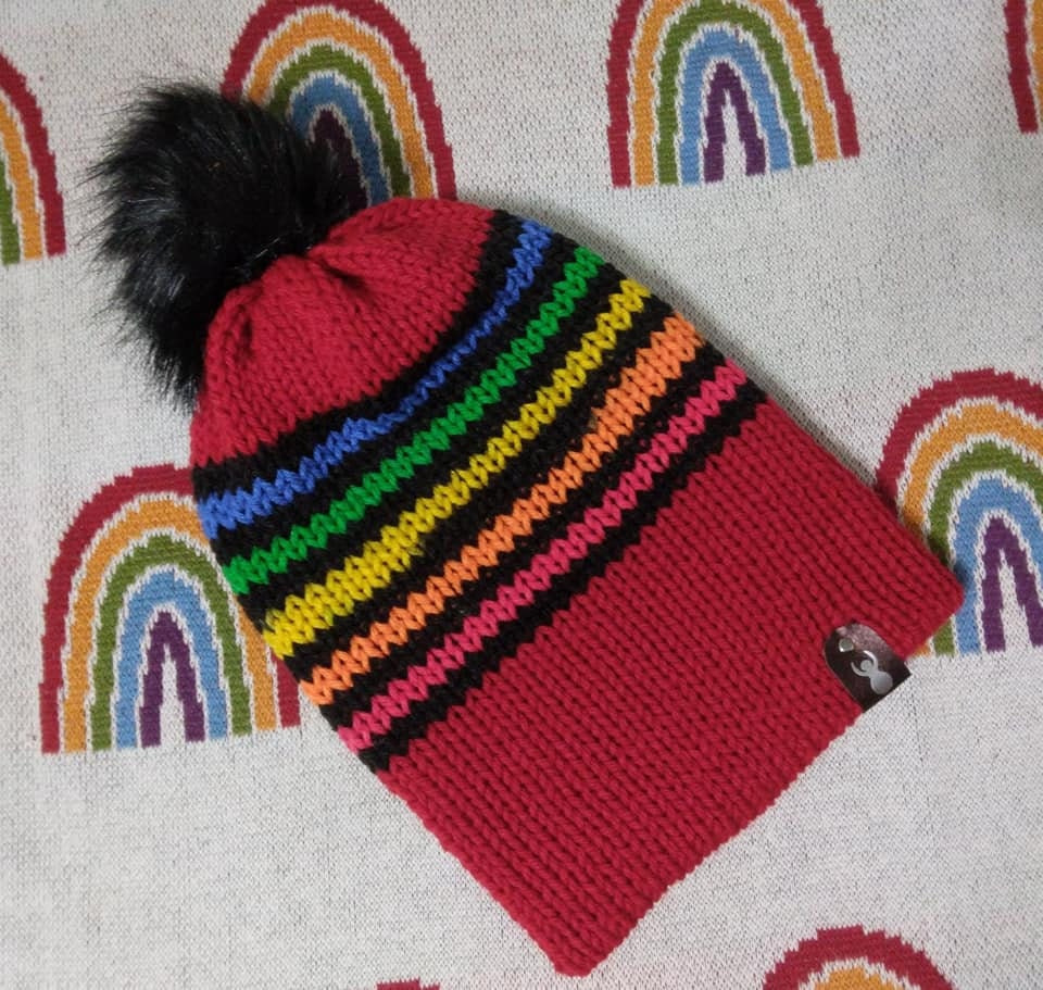 Rainbow Graffiti Flamingo Beanies Knit Hats Skull Caps Mens Rainbow Graffiti Flamingo Beanies Knit Hats Skull Caps Mens