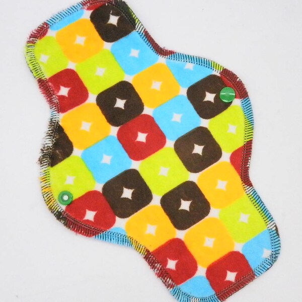 10" Pantyliner, Minky Panty Liner, Reusable Cloth Menstrual Pad, MotherMoonPads, Light Flow Cloth Pad, Squares Minky, Windpro