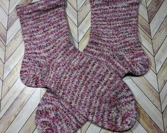 Wool Soysilk Chitin Handmade Socks Womens Small, Medium, Large USA Washable