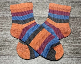 Wool Socks Womens Small 5-6-7 USA Washable, Knitted Socks, Knit Socks, Handmade INV5