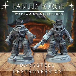 Darksteel Destroyers x2 | Wargaming Model | Resin 3D Printed | Base Included (Sized Appropriately)