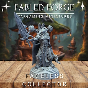 Faceless Collector | Resin 3D Printed | Base Included (Sized Appropriately)