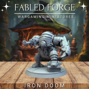 Iron Doom | Wargaming Model | Resin 3D Printed | Base Included (Sized Appropriately)
