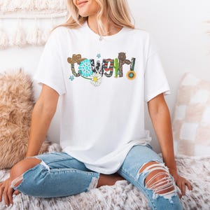Colorful Cowgirl Unisex Tee, Western Graphic Tee Shirt, Cowgirl Style T-Shirt, Fun Graphic Tee, Cowgirl Shirt Gift, Cowboy T-Shirt for Her