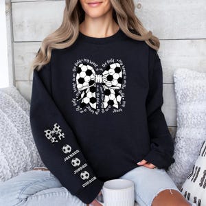 Coquette Soccer Mom Sweatshirt: Personalized Game Day Gift