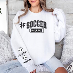 Sudadera de cuello redondo para mamás futboleras: ropa deportiva acogedora para el día del partido