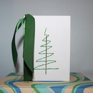 The One For Christmas: handgenaaide kerstboomkaart