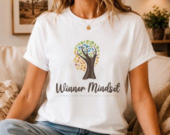 Winner Mindset T-Shirt, Motivational Unisex Graphic Tee, Positive Mindset Shirt, Inspirational Personal Growth Gift