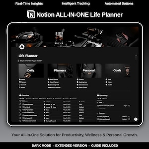 Notion ALL IN ONE Life Planner, The Ultimate Notion Planner, Notion Template, Notion Planner, Notion Life Planner, Aesthetic Notion Planner
