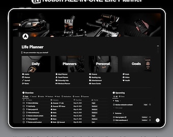 Notion ALL IN ONE Life Planner, The Ultimate Notion Planner, Notion Template, Notion Planner, Notion Life Planner, Aesthetic Notion Planner