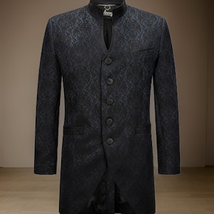 Men&#39;s Trachten jacket for men from Mothwurf in black and midnight blue, Oktoberfest modern events dress coat