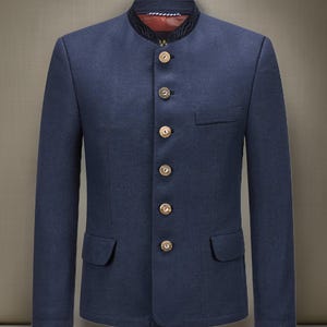 Men&#39;s Munich Laufen traditional jacket for men from Schorsch Hackl Coat, Oktoberfest modern events dress coat