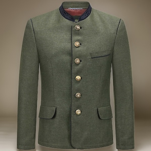 Men&#39;s Munich Laufen traditional jacket for men from Schorsch Hackl Coat, Oktoberfest modern events dress coat