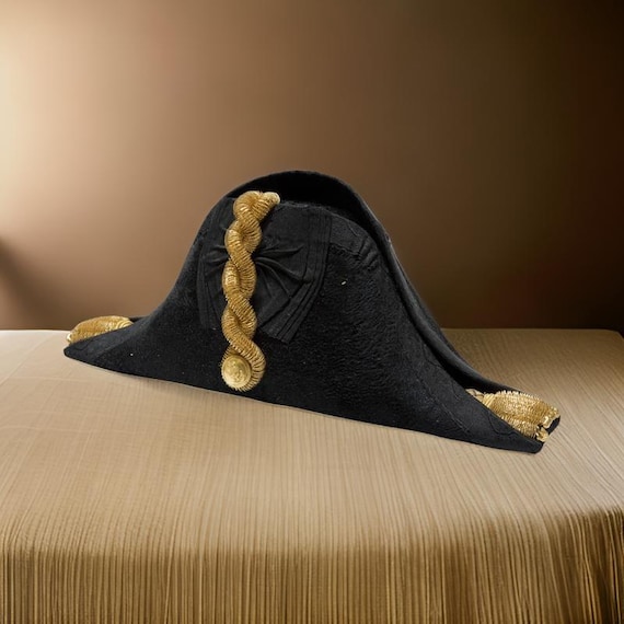 Handmade Wool Bicorn Hat: 18th Century British Royal Navy  display picture 1
