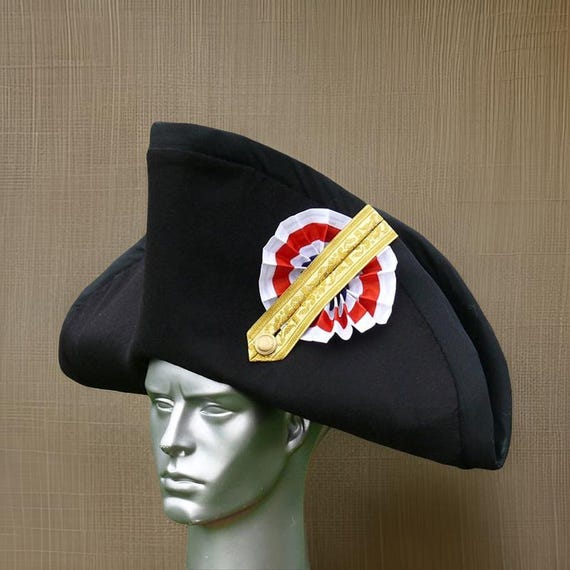 Handmade Wool Napoleonic Bicorn Hat: Military Style - Etsy display picture 1
