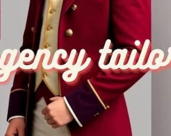 Burgundy Wool Regency Tailcoat Outfit: Golden Brocade Vest & Breeches