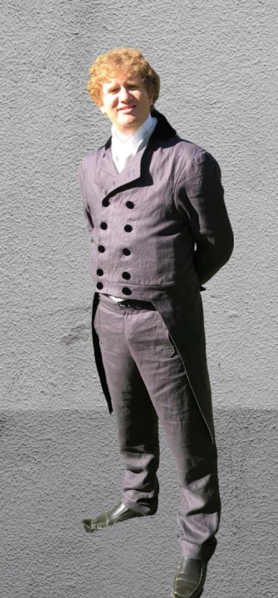 Abito Cappotto Uomo Stile Inglese Frac Doppiopetto In Lana Stile