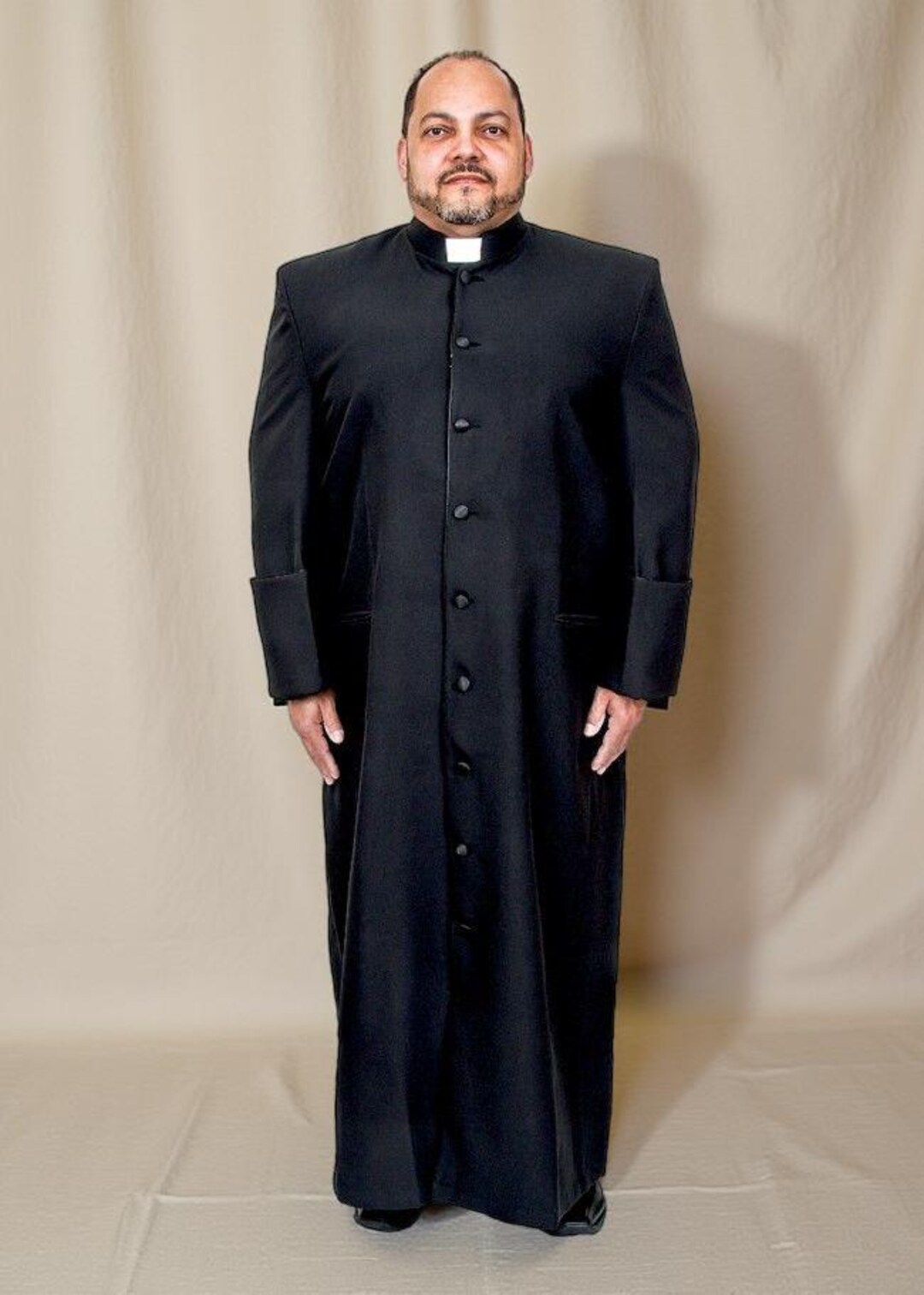 Mens Church Robe - Multiple Colors Available Off White ~ Black main image 1