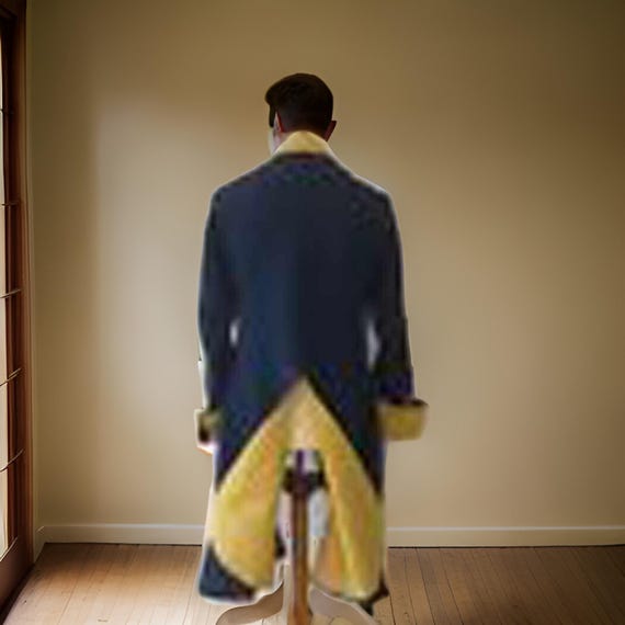 Men's Navy Blue Wool Hussar Jacket: Swedish Carolan Uniform Style