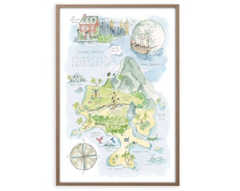 Neverland Map Etsy