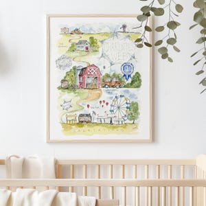Charlotte&#39;s Web Oversized Watercolor Art Print Wilbur