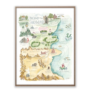 Beyond the Shadowlands Watercolor Map Art Print