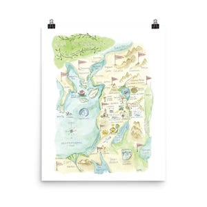 New Testament Bible Map Large Watercolor Art Print