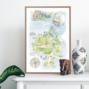 Neverland Peter Pan Large Watercolor Art Print