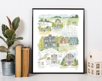 Little Women Oversized Watercolor Poster