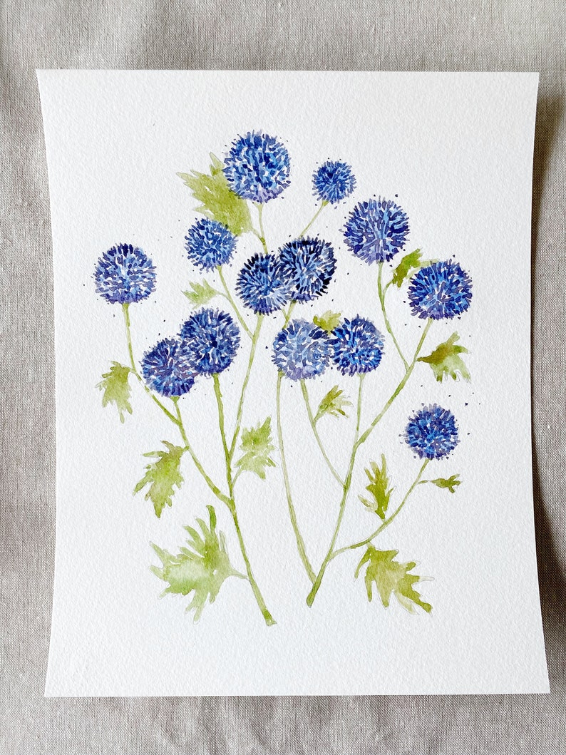 Wildflower Watercolor Book Coloring Painting Art Lessons Etsy