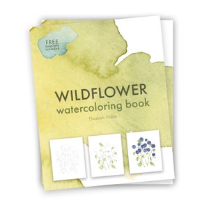 Wildflower Watercolor Book coloring painting art lessons