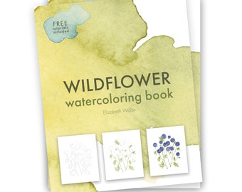 Wildflower Watercolor Book coloring painting art lessons