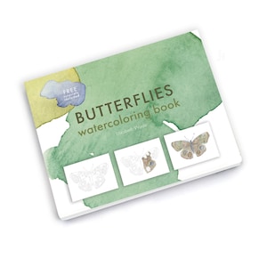 Butterflies Watercolor Book coloring painting art lessons