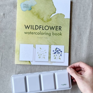 Wildflower Watercolor Book coloring painting art lessons Book and Palette