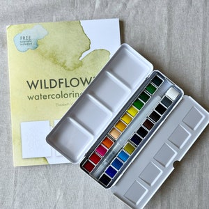 Wildflower Watercolor Book coloring painting art lessons image 5