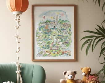 California Theme Park Land Poster