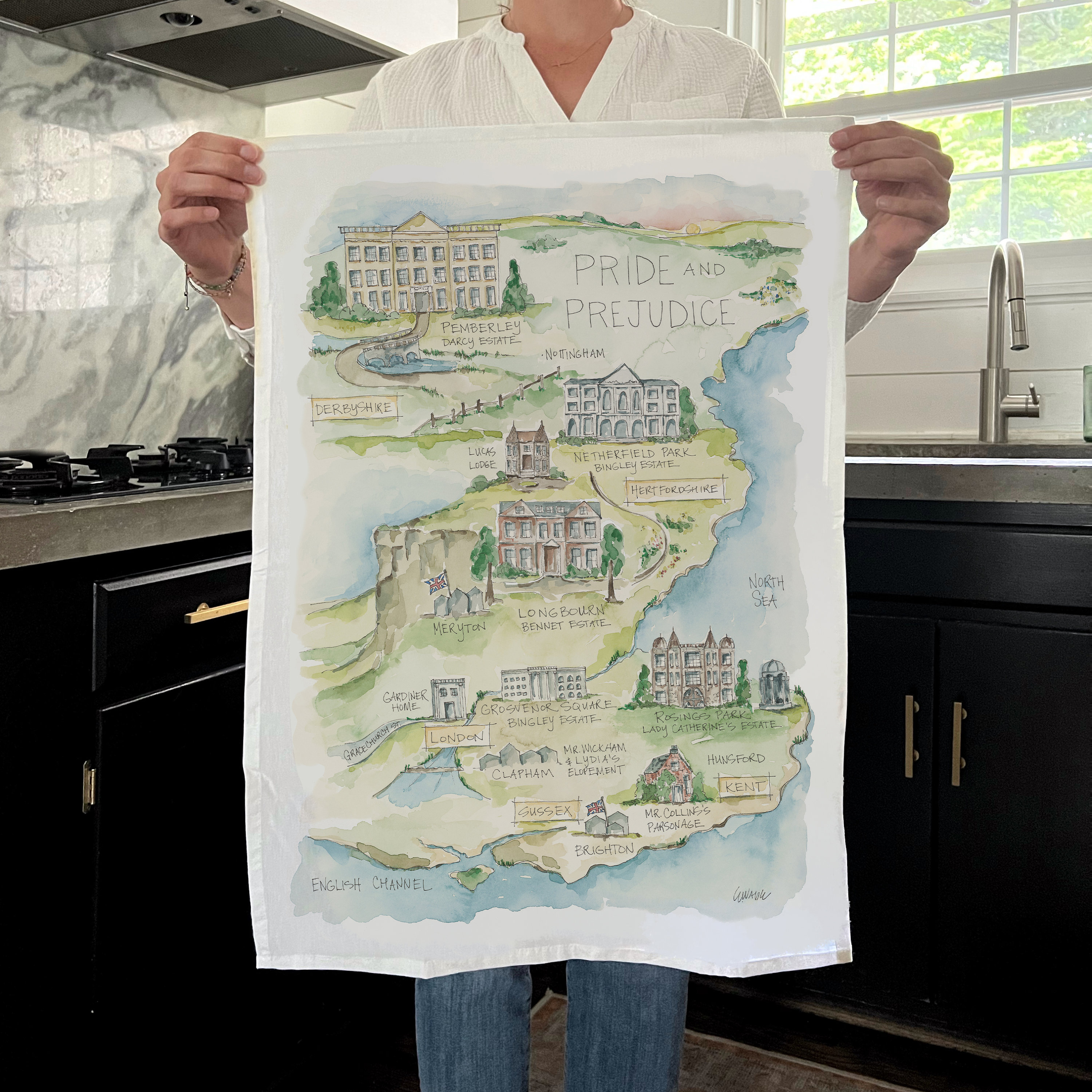 Pride and Prejudice Tea Towel Elizabeth Bennett