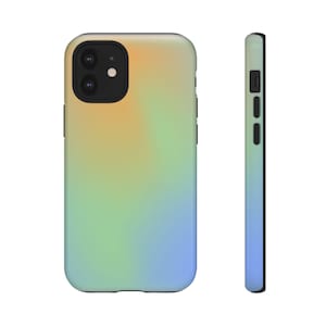 Telefoonhoesje met pastelgradiënt | iPhone 13/12/15/16-hoesje | Stevige hoes met esthetische ombré | Aangepaste beschermhoes