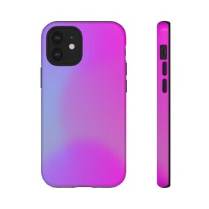 Telefoonhoesje met neonverloop | iPhone 13/12/15/16-hoesje | Stevige hoes met esthetische ombré | Aangepaste beschermhoes